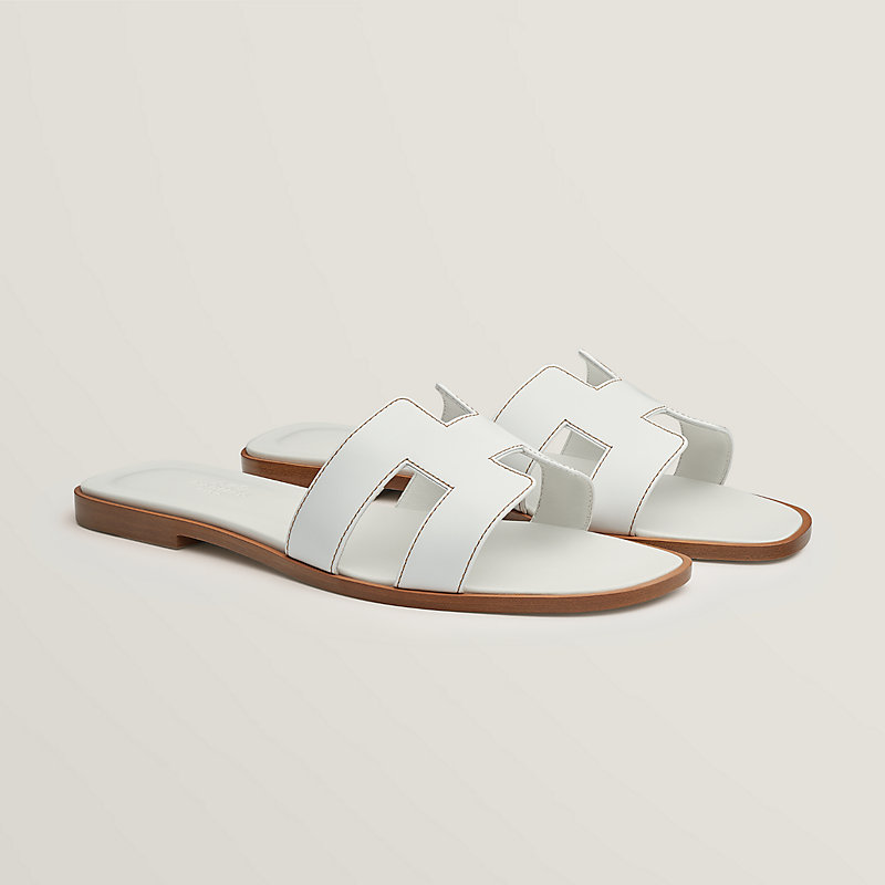 HERMES ORAN SANDAL WHITE