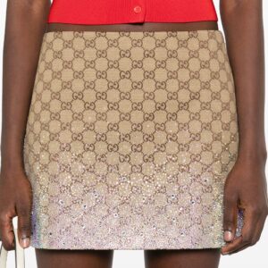 MINI SKIRT EMBELLISHED WITH CRYSTALS