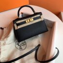 HERMES KELLY 20 MINI KELLY BLACK EPSOM