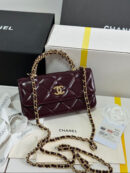 CHANEL FLAPBAG SHINY BORDEAUX