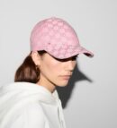 GUCCI GG CANVAS BASEBALL CAP PINK