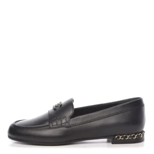 CHANEL CC CALFSKIN CHAIN MOCASSIN