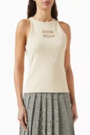 MIU MIU BEIGE+FERN GOLD TOP - XL