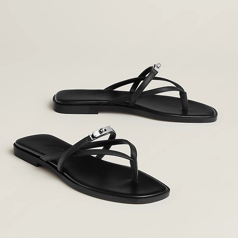 HERMES MISS SANDAL BLACK